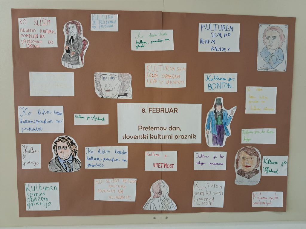 Prešernov dan - oglasna deska